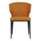 CABO CHAIR / SYNTHETIC LEATHER TAN AND BLACK METAL BASE