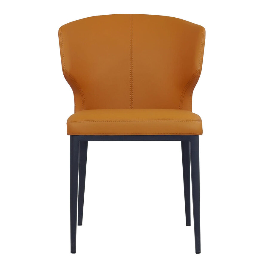 CABO CHAIR / SYNTHETIC LEATHER TAN AND BLACK METAL BASE
