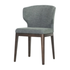 CABO CHAIR / GREY FABRIC AND WOOB BASE