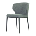 CHAISE CABO GRIS / BASE MÉTAL NOIR