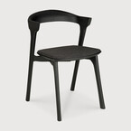 BOK CHAIR - VARNISHED OAK - BLACK - SOFT BLACK FABRIC by Ethnicraft