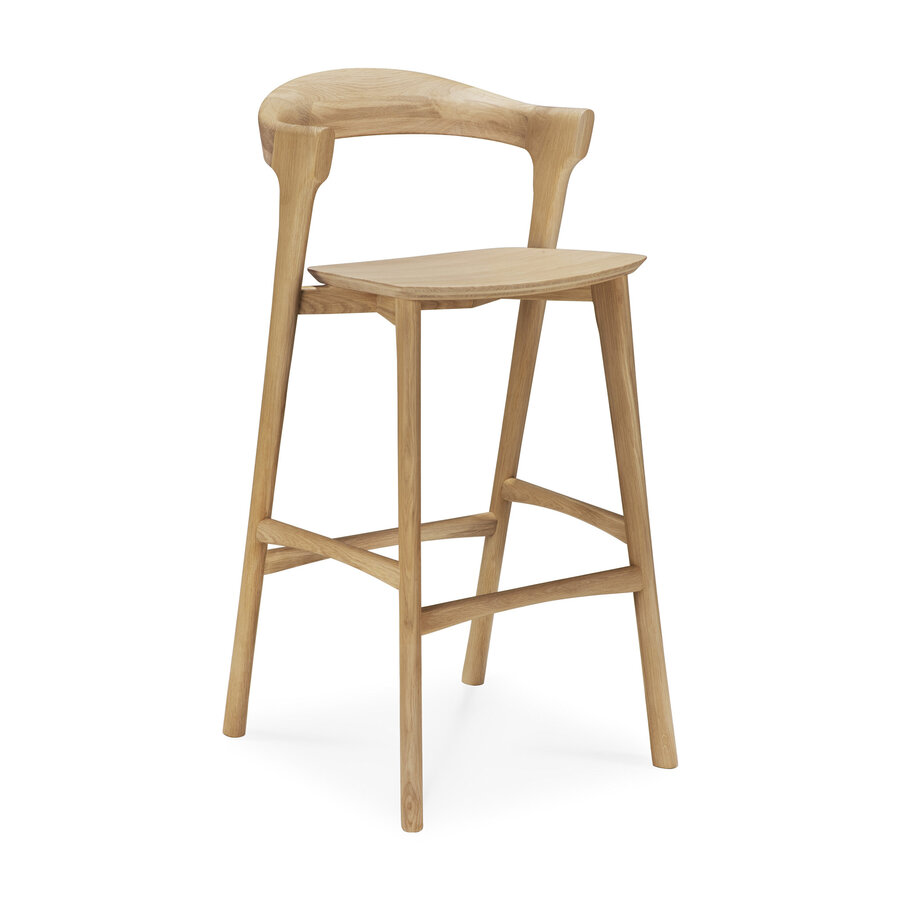 TABOURET BAR BOK - VARNISHED OAK