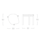 TABLE D'APPOINT MONARCH par Gus* Modern