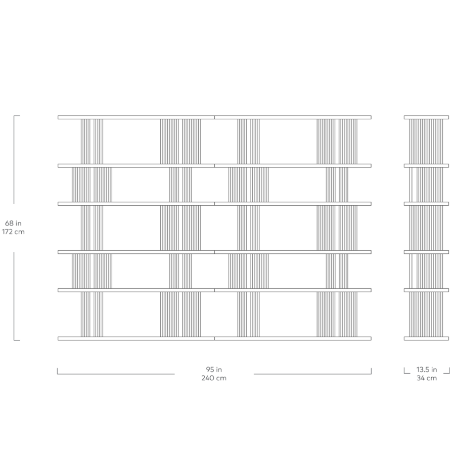 ALBION 6-6-TIER SHELF