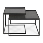 TABLES À CAFÉ TRAY CARRÉES - ENSEMBLE DE 2