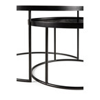 ENSEMBLE DE TABLES À CAFÉ TRAY RONDES - PETIT ET LARGE