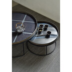 ROUND TRAY COFFEE TABLES SET - LARGE AND EXTRA LARGE