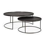 ROUND TRAY COFFEE TABLES SET - LARGE AND EXTRA LARGE