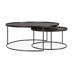 ENSEMBLE DE TABLES À CAFÉ TRAY RONDES - LARGE ET EXTRA LARGE