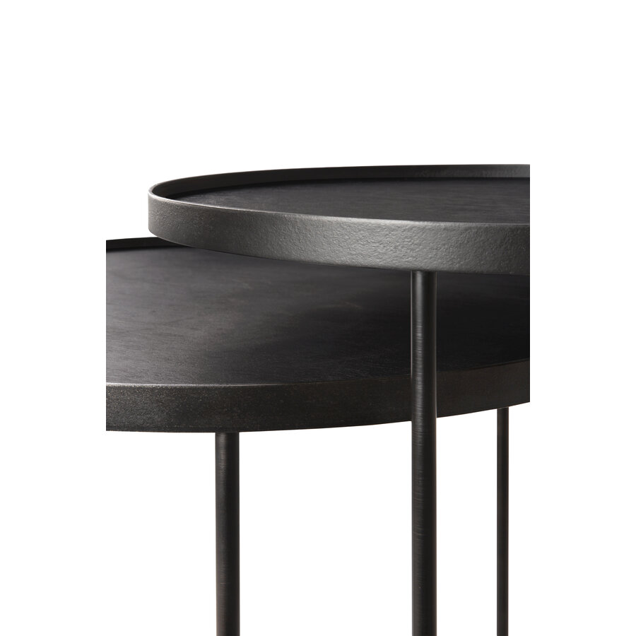 TRAY SIDE TABLES SET - ROUND