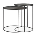 TRAY SIDE TABLES SET - ROUND