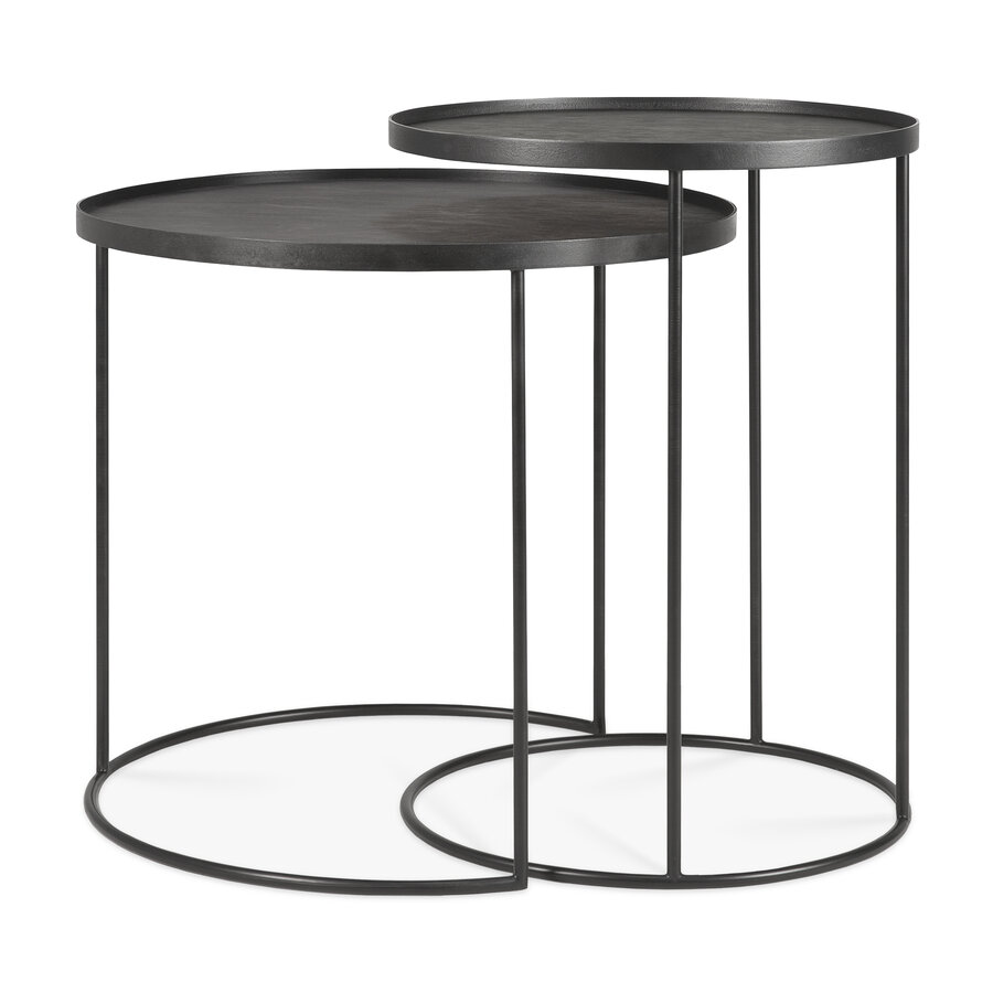 ENSEMBLE DE TABLES D'APPOINT TRAY - RONDES