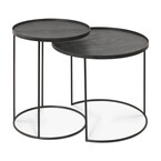 TRAY SIDE TABLES SET - ROUND