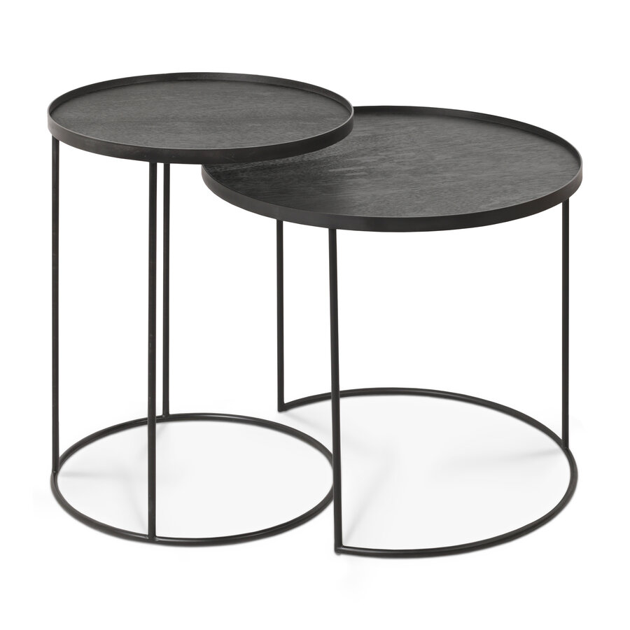 TRAY SIDE TABLES SET - ROUND