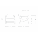 FAUTEUIL BALTIC FRÊNE NOIR par Gus* Modern
