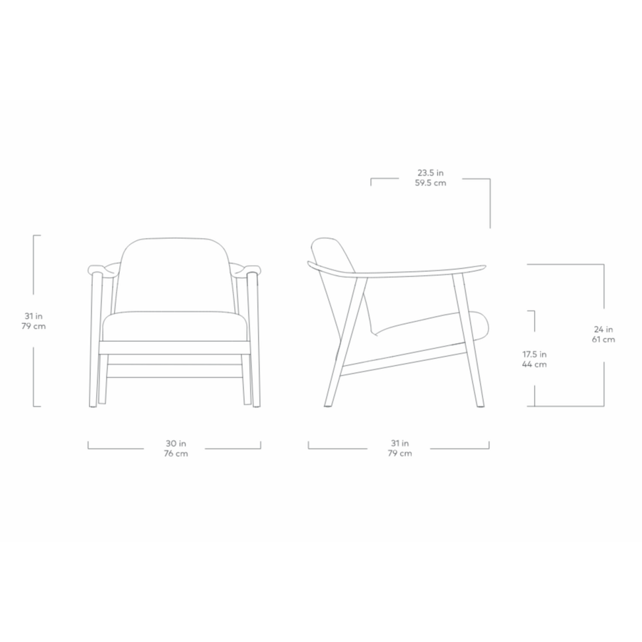 BALTIC ARMCHAIR BLACK ASH by Gus* Modern