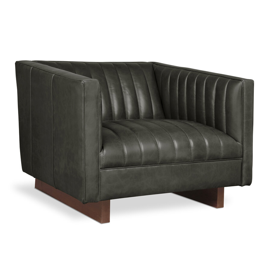 Fauteuil de cuir Wallace par Gus* Modern