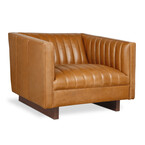 Fauteuil de cuir Wallace par Gus* Modern