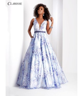 3552 Robe fleurie avec jupe en A