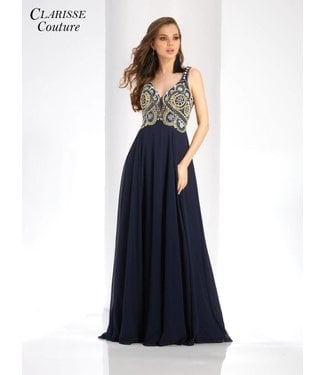 4924 Robe fluide à haut en pierres