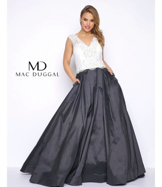 Mac Duggal 77250 Robe Coupe A et haut en dentelle