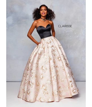 5032 Robe bustier avec fleurs