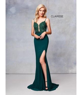3805 Robe ajustée avec haut en dentelle