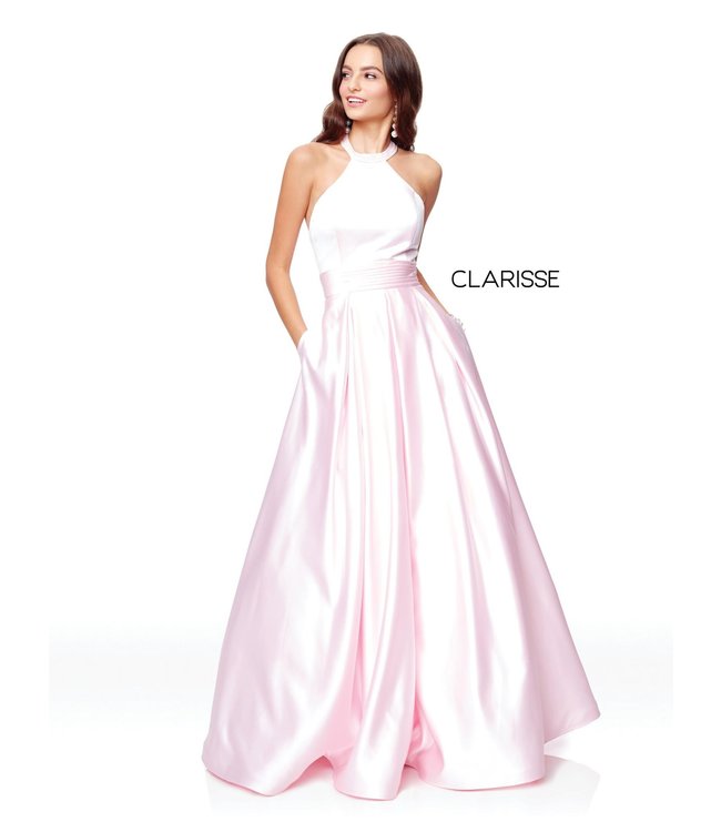 3489 Robe en satin coupe en A