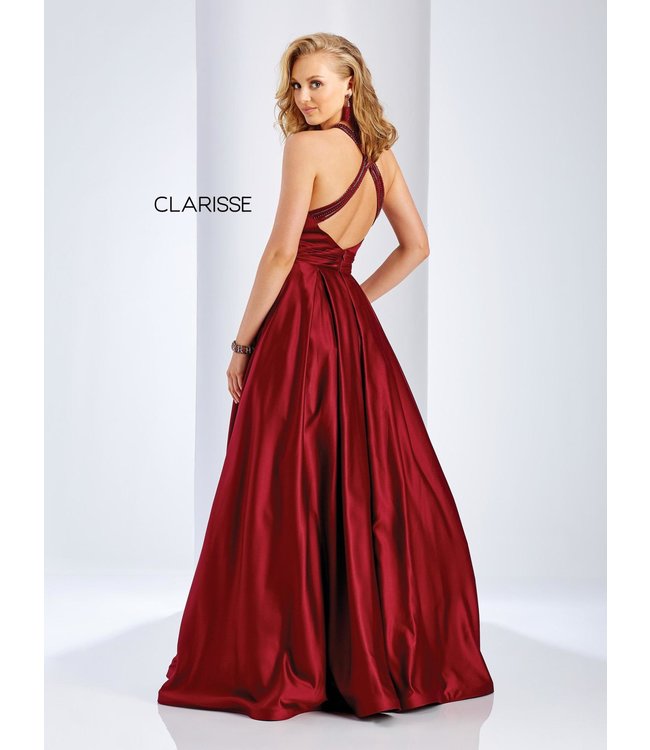 3489 Robe en satin coupe en A