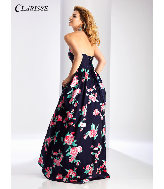 3029 Robe bustier avec fleurs