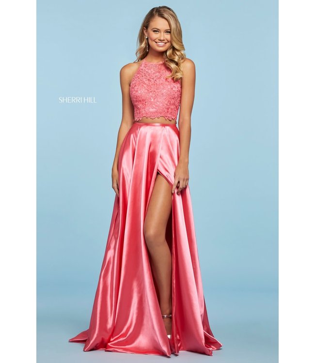 Sherri Hill 53268 Robe deux pièces satin et dentelle