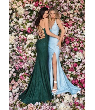 8149 Robe ajustée scintillante