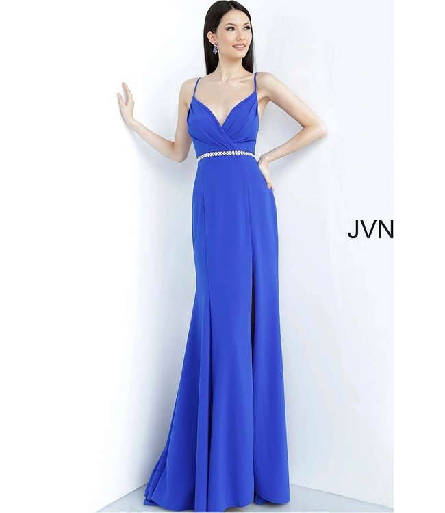 02713 Robe ajustée à ceinture perlée