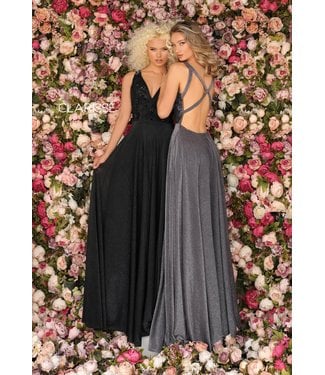 5151 Robe scintillante avec dos ouvert