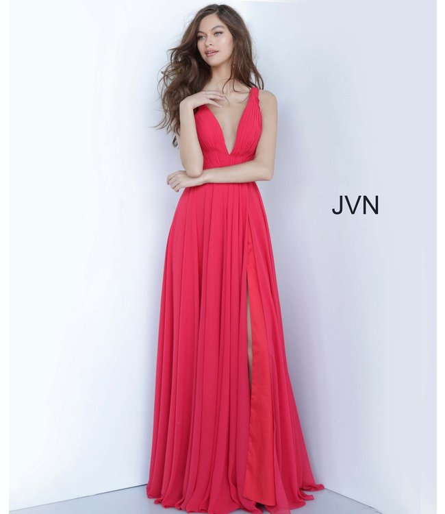 65014 Robe fluide à décolleté plongeant