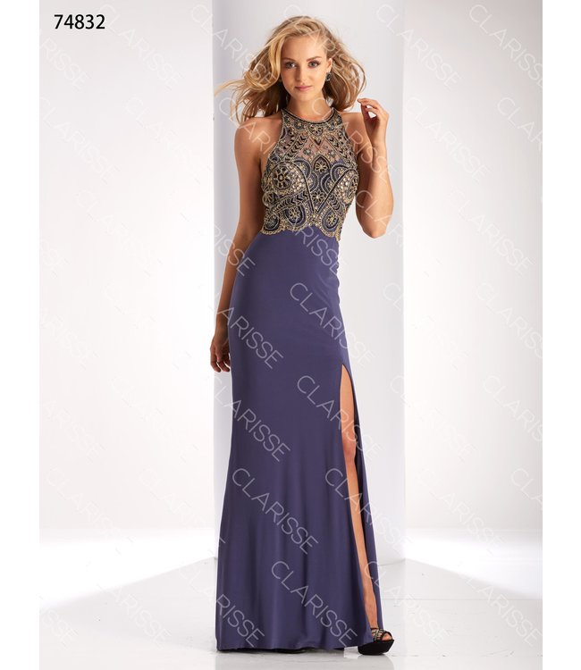 74832 Robe ajustée avec pierres