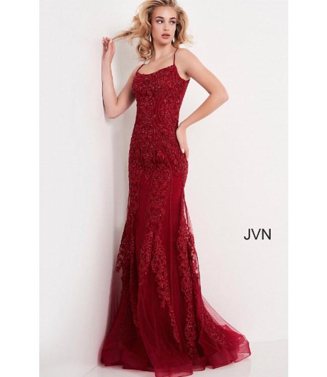 02012 Robe ajustée en dentelle