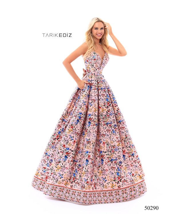 50290  Robe fleurie coupe A