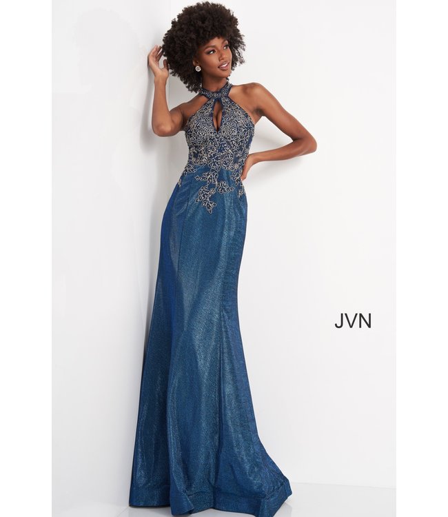 02746 Robe scintillante avec broderie or