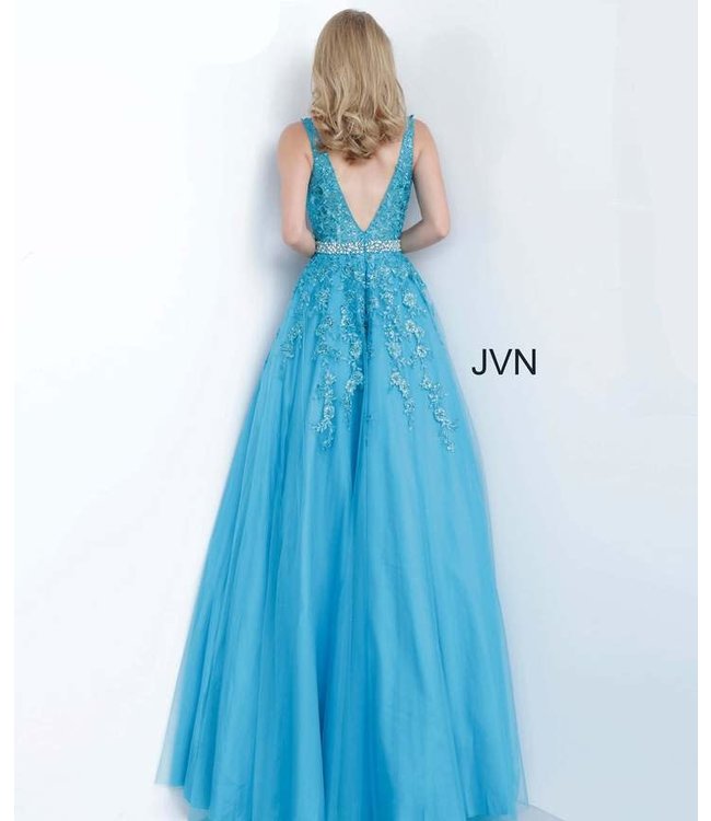 00925 Robe En A Avec Décolleté Navy