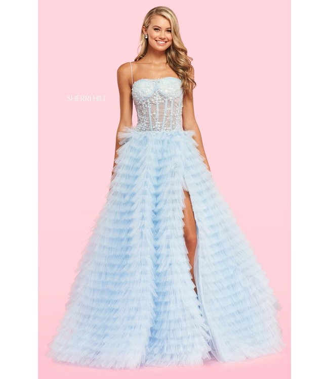 54189 Robe Coupe En A Avec Tulle