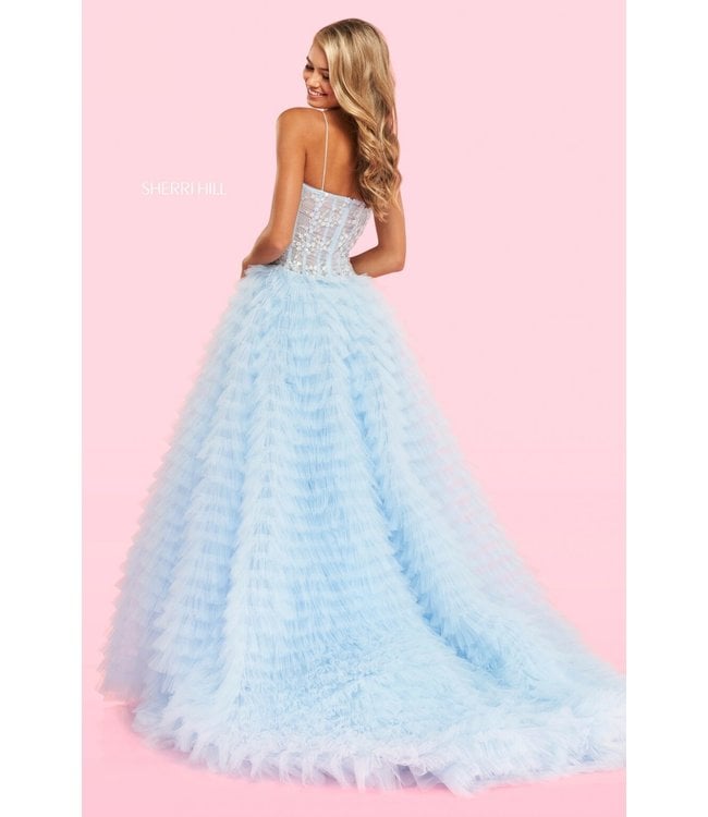 54189 Robe Coupe En A Avec Tulle