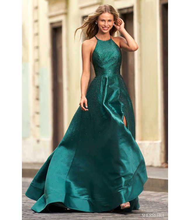 54422 Emerald Robe scintillante en A