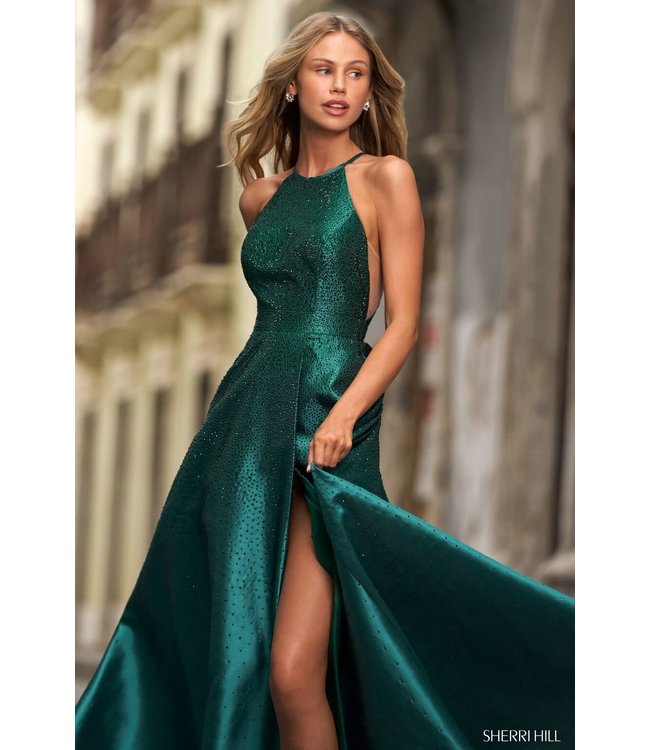 54422 Emerald Robe scintillante en A