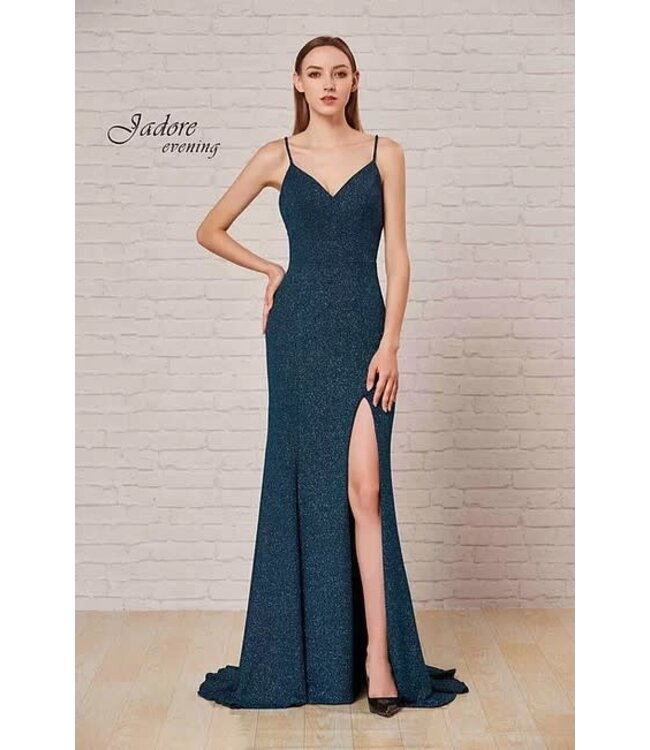 J18033 Peacock Green ajustée avec fente