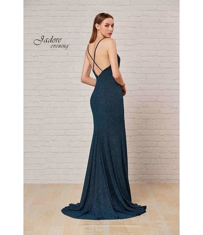 J18033 Peacock Green ajustée avec fente