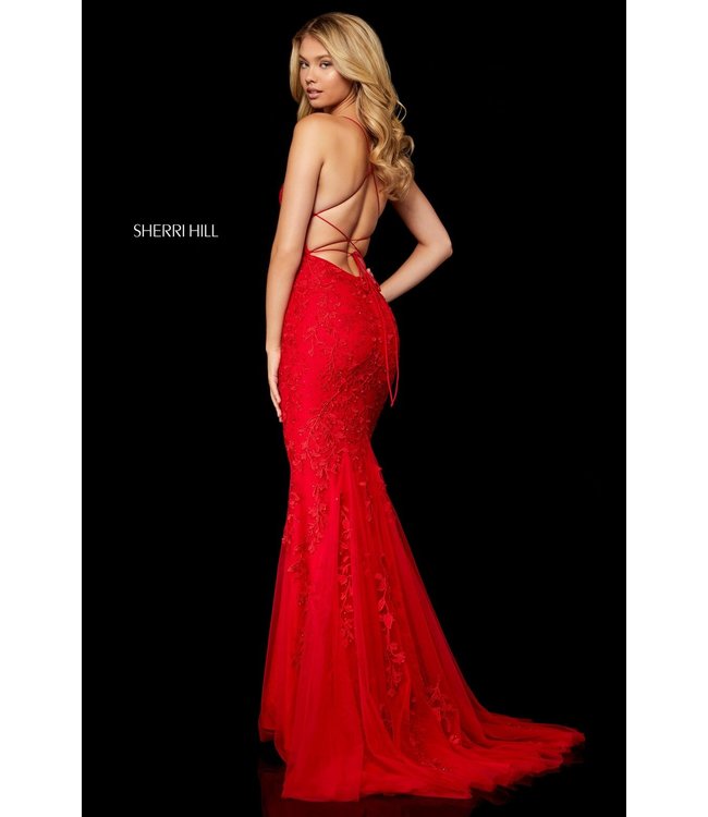 52338 Robe Ajustée Dos Lacé Emeraude