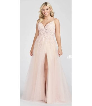 122057 Blush / Champagne Jupe en A avec broderies