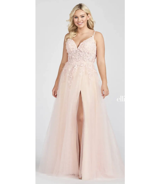 122057 Blush / Champagne Jupe en A avec broderies