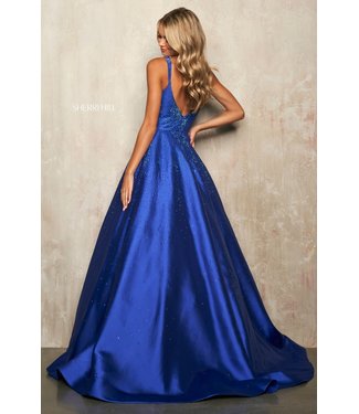 54154 Robe  Brillante En A Navy
